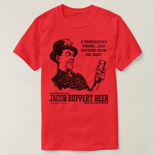  defect Jacob Ruppert KNICKERBOCKER Bier T-shirt (Design voorkant)