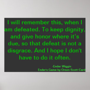 Defect Motivatie Quote Orson Scott Kaart Poster