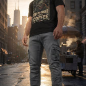Defect totdat koffie Zombie ontwerp T-shirt