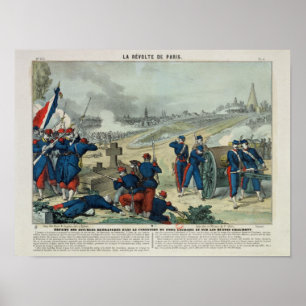 Defect van de rebellen in het kerkhof poster