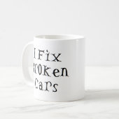 defecte auto's repareren koffiemok (Voorkant links)