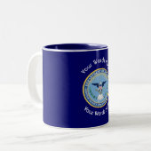 Defence Finance Accounting Services DFAS Tweekleurige Koffiemok (Voorkant links)