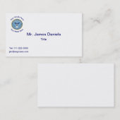 Defence Finance Accounting Services DFAS Visitekaartje (Voorkant / Achterkant)