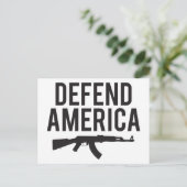 Defend America AK47 Briefkaart (Staand voorkant)