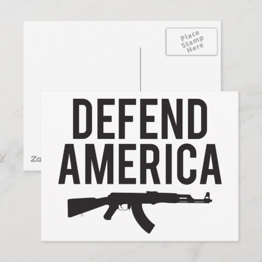 Defend America AK47 Briefkaart (Voorkant / Achterkant)