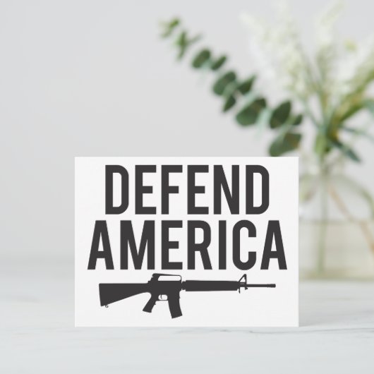 Defend America AR15 Briefkaart (Staand voorkant)