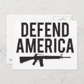Defend America AR15 Briefkaart (Voorkant / Achterkant)
