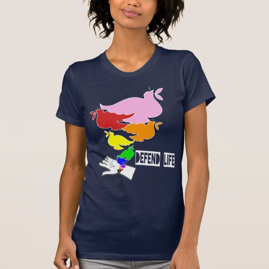 DEFEND LIFE, na de regen... (DONKER) T-shirt (Voorkant)