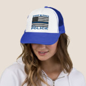 DEFEND-POLICE-Blue Line Flag Trucker Pet (In situ)