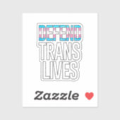 Defend Trans Lives Sticker (Vel)