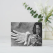 Defender Angel Girl Sword Briefkaart (Staand voorkant)