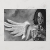 Defender Angel Girl Sword Briefkaart (Voorkant)