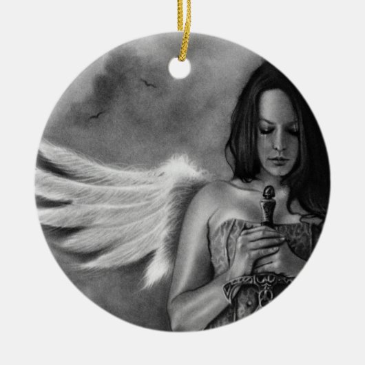 Defender Angel Girl Sword Ornament (Voorkant)
