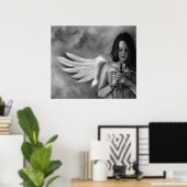 Defender Angel Girl Sword Poster (Thuiskantoor)