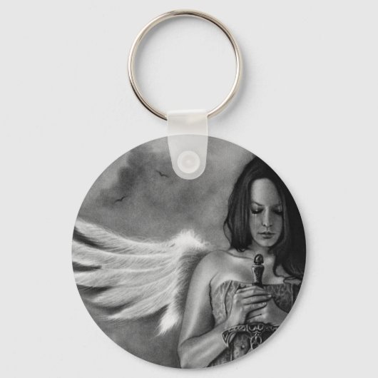 Defender Angel Girl Sword Sleutelhanger (Voorkant)