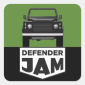 DEFENDER JAM VIERKANTE STICKER (Voorkant)