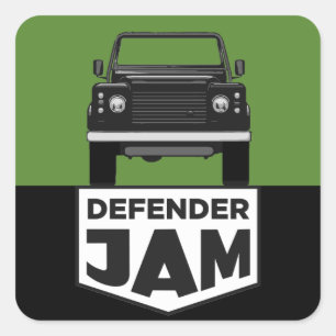 DEFENDER JAM VIERKANTE STICKER