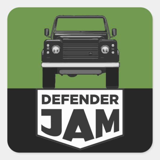 DEFENDER JAM VIERKANTE STICKER (Voorkant)
