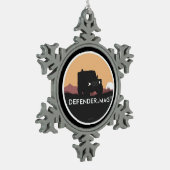 DEFENDER MAG TIN SNEEUWVLOK ORNAMENT (Links)