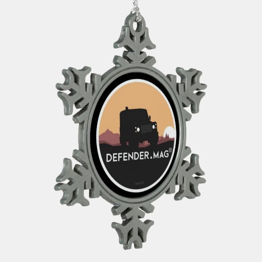 DEFENDER MAG TIN SNEEUWVLOK ORNAMENT (Links)