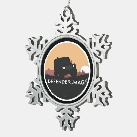 DEFENDER MAG TIN SNEEUWVLOK ORNAMENT (Rechts)