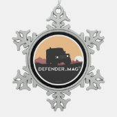 DEFENDER MAG TIN SNEEUWVLOK ORNAMENT (Voorkant)