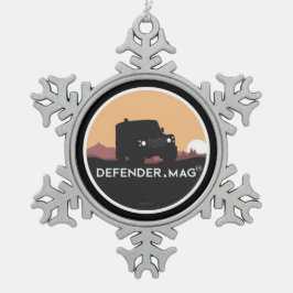 DEFENDER MAG TIN SNEEUWVLOK ORNAMENT