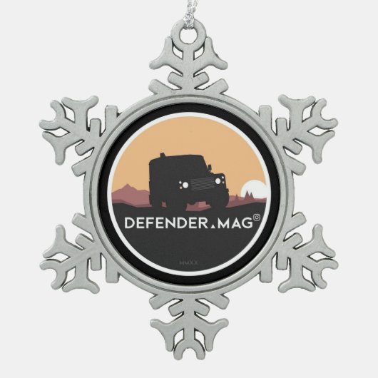 DEFENDER MAG TIN SNEEUWVLOK ORNAMENT (Voorkant)