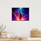 Defender of Democracy Lady Liberty Warrior Goddess Poster (Keuken)