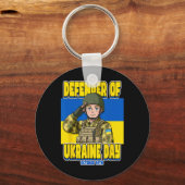 Defender Of Ukraine Day October 14th  Sleutelhanger (Voorkant)