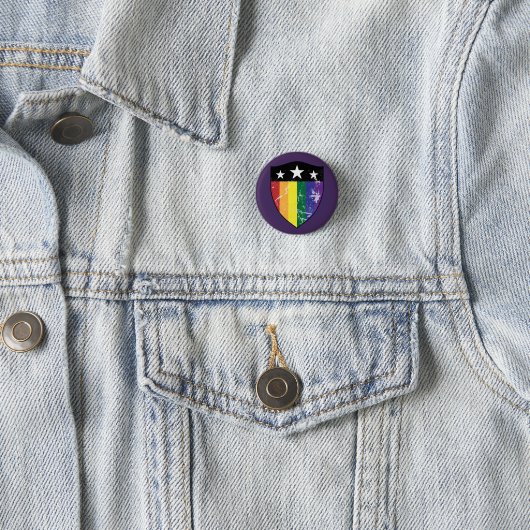 Defender Shield 01 (LGBTQIA) Ronde Button 3,2 Cm (In situ)