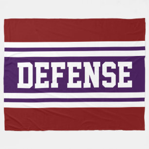 DEFENSE Atletisch Paars Rood Wit Racing Strepen Fleece Deken