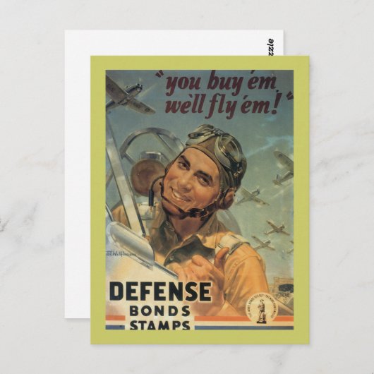 Defense Bond Stamps Briefkaart (Voorkant / Achterkant)