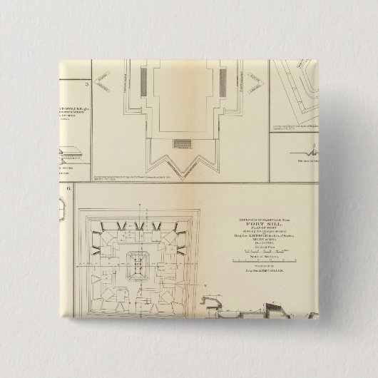 Defense Chattanooga, Nashville Vierkante Button 5,1 Cm (Voorkant)