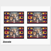 Defense for Others - Little Guardians Rechthoekige Sticker (Vel)