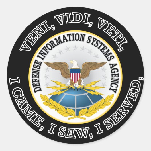 Defense Information Systems Agency (DISA) VVV Ronde Sticker (Voorkant)