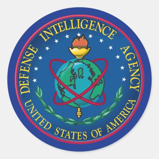 Defense Intelligence Agency Ronde Sticker (Voorkant)