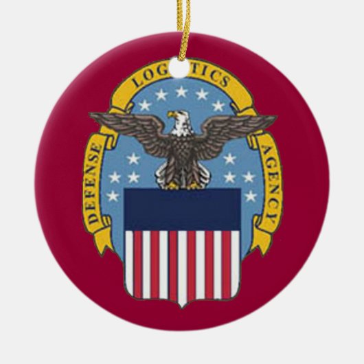 Defense Logistics Agency Custom Kerstannament Keramisch Ornament (Voorkant)