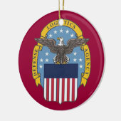 Defense Logistics Agency Custom Kerstannament Keramisch Ornament (Links)