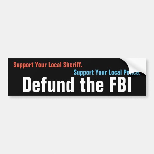 Defensie de FBI Bumpersticker (Voorkant)