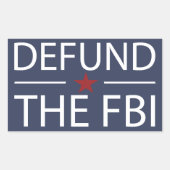 Defensie de FBI Rechthoekige Sticker (Voorkant)