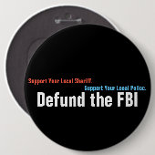 Defensie de FBI Ronde Button 6,0 Cm (Voorkant /achterkant)