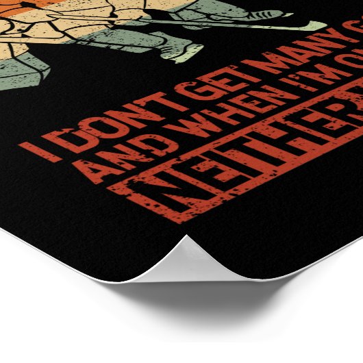 Defensie Ik krijg niet veel doelen grappig Ice Hoc Poster (Hoek)