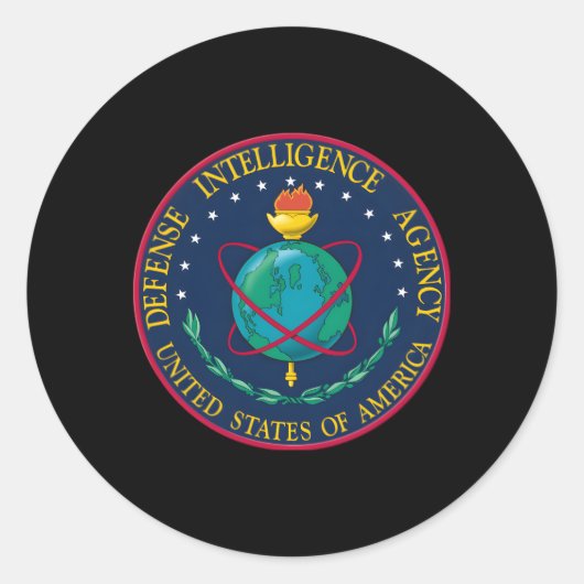 Defensie Inlichtingendienst DIA DoD Militair Ronde Sticker (Voorkant)