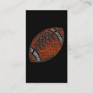 Defensie tegen Amerikaanse Football Word Cloud Lin Visitekaartje