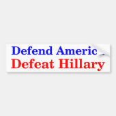 Defensie van Amerika Hillary Bumpersticker (Voorkant)