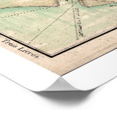 Defensie van Charleston SC Map 1778 Poster (Hoek)