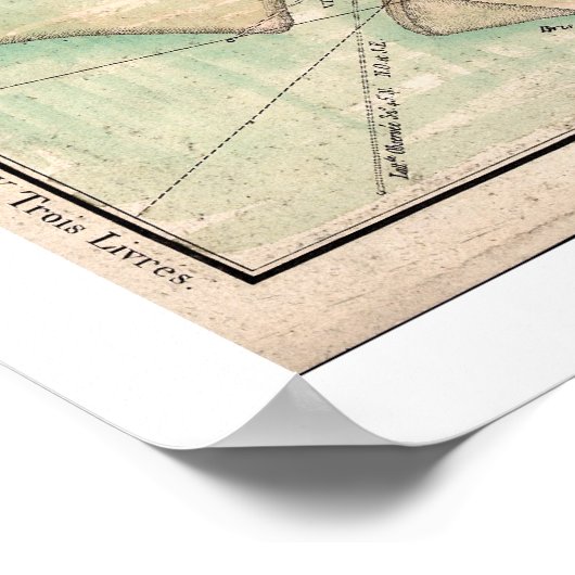 Defensie van Charleston SC Map 1778 Poster (Hoek)