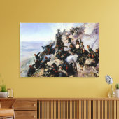 Defensie van de Eagle Aerie Canvas Afdruk (Insitu (Woonkamer))