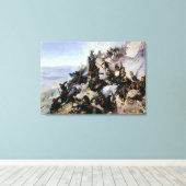 Defensie van de Eagle Aerie Canvas Afdruk (Insitu (Houten vloer))